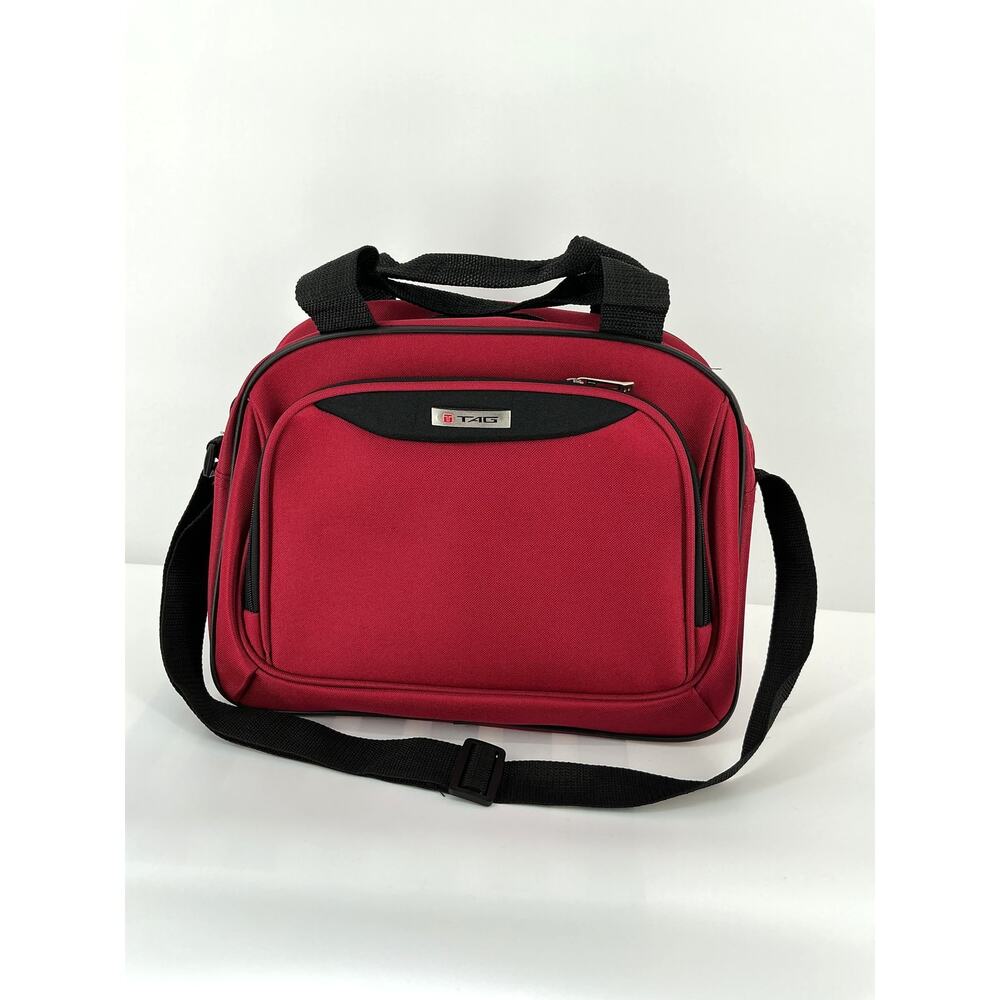TAG Red Boarding Bag Carry On Travel Shoulder Tote Luggage Trolley Sleeve